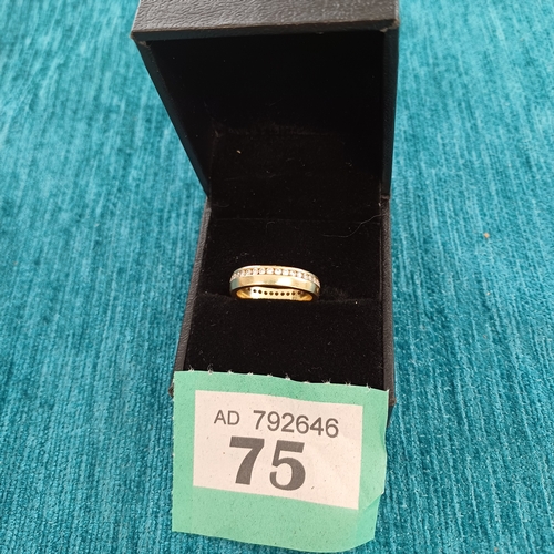 75 - Diamond Ring
- 18ct Gold
- weight 4.5g
- Size K