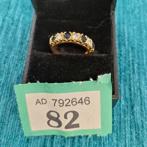 82 - Ladies Sapphire and Diamond Ring.  All 10 point. 18ct gold.
This is such a beautiful ring and the Sa... 