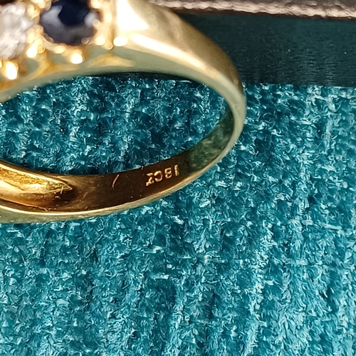 82 - Ladies Sapphire and Diamond Ring.  All 10 point. 18ct gold.
This is such a beautiful ring and the Sa... 