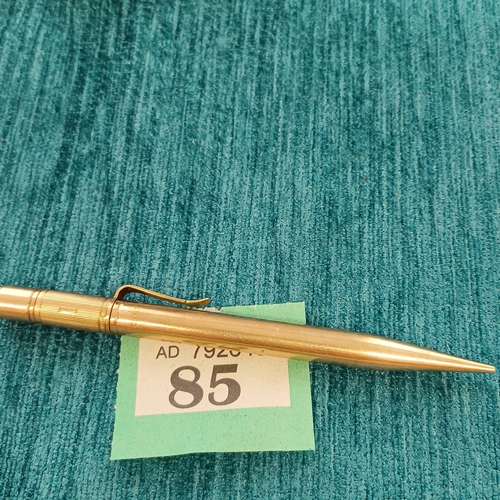 85 - Sampson & Mordan Solid 9ct Pen. A really lovely weight