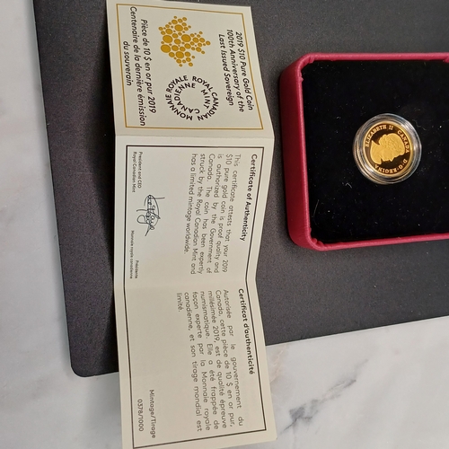 99 - Canadian Sovereign Coin 99.99 ct fine gold Special Edition.  With Certificate