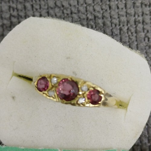 45 - Ruby and Diamond Ring. Very pretty shank
Size: N 1/2