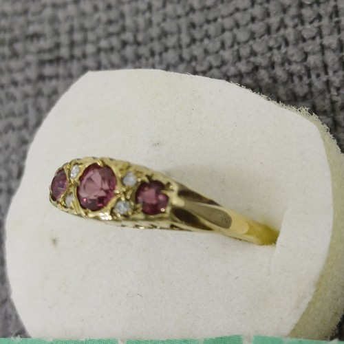 45 - Ruby and Diamond Ring. Very pretty shank
Size: N 1/2