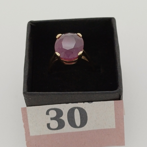 30 - This another Beautiful and Stunning Ladies Ring with a Large Natural Ruby 
- circa 1960's
- Size O
-... 