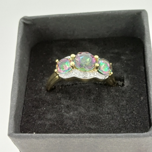 33 - Ladies Mystery Topaz Ring .  This is very eye catching and pretty.
- 9ct Gold
- Size N
-weight 2.4 g