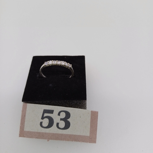 53 - Ladies Silver Half Eternity Ring
Size N