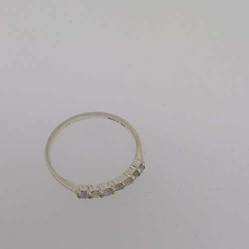 53 - Ladies Silver Half Eternity Ring
Size N