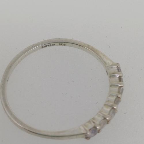 53 - Ladies Silver Half Eternity Ring
Size N