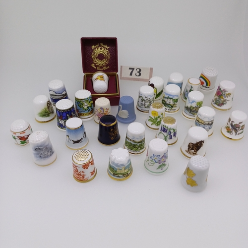 73 - Large Collection of China Thimbles