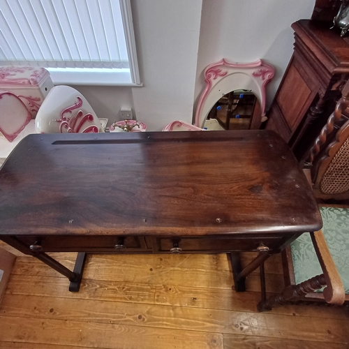 77 - Ercol Dark Side Table / Console Table with two drawers
Size: W - 115cm D - 47.5 - H 85cm