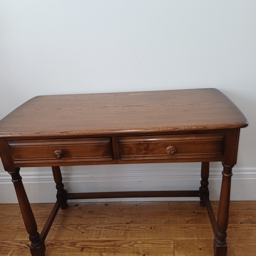 78 - Ercol Blonde Side Table with Two Drawers
Size: W - 102cm D - 48 H - 75