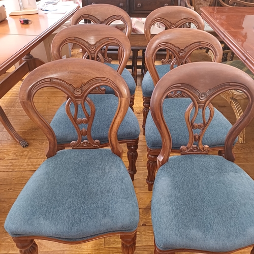 80 - This is a Beautiful Victorian Table and Char set.  There are Six Ballroom Backed Chairs and the Tabl... 