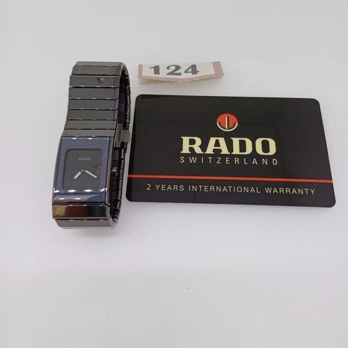 124 - This is a Ladies Rado Watch which this has never been worn.  Looks as new.