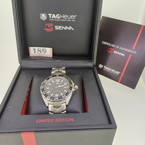 189 - This is a truly stunning TAG Heuer Formula 1 Watch, but with a twist it is the Special Edition Senna... 