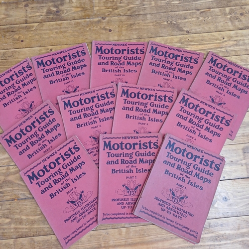 222 - A complete set of Parts 1 - 12 of The Motorist Touring Guide Maps 1920.  It is really funny looking ... 