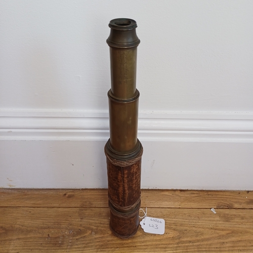 223 - 19th Century W Dowling of London Four Drawer Telescope.  This has been stripped down and cleaned by ... 