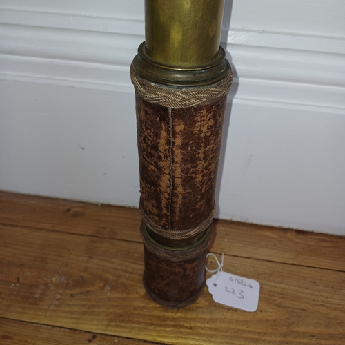 223 - 19th Century W Dowling of London Four Drawer Telescope.  This has been stripped down and cleaned by ... 