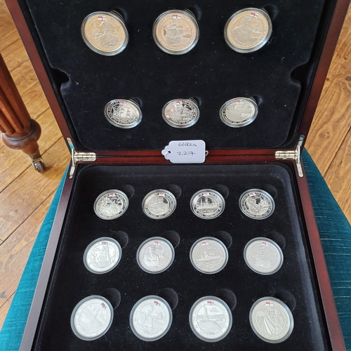 227 - This is a really nice boxed set of Royal Navy Coins, 18 in all together with a folder of Certificate... 