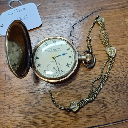 236 - Gold Plated Pocket Watch with a really lovely decorative chain.