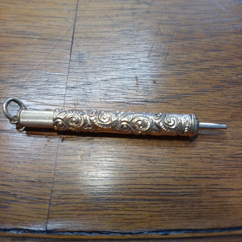 237 - A very decorative 9ct Gold Pencil circa 1920's