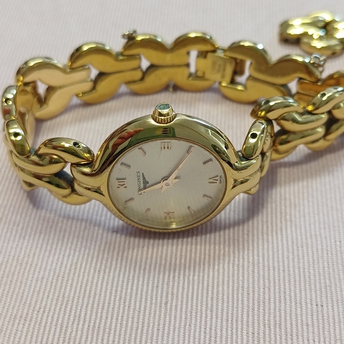 251 - Ladies Longines Watch. Very Lovely, Boxed and has spare links
- circa 1970's
- In gold colour