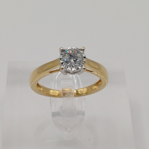 2 - This is a stunning Solitaire Diamond Ring in an Illusion Setting
- 50 pt
- weight 3.42g
- size M
- 1... 