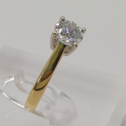 2 - This is a stunning Solitaire Diamond Ring in an Illusion Setting
- 50 pt
- weight 3.42g
- size M
- 1... 