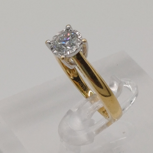 2 - This is a stunning Solitaire Diamond Ring in an Illusion Setting
- 50 pt
- weight 3.42g
- size M
- 1... 