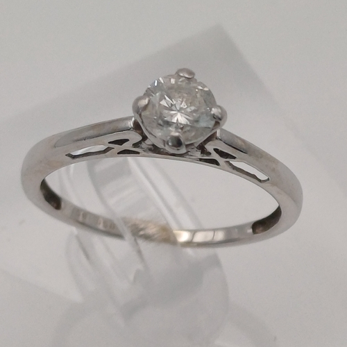 3 - Solitaire Diamond Ring
- Diamond 50 pts
- weight 2.22g
- size P
- 18ct white gold