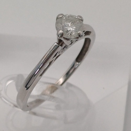 3 - Solitaire Diamond Ring
- Diamond 50 pts
- weight 2.22g
- size P
- 18ct white gold