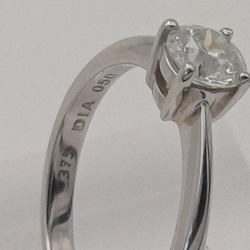 6 - Solitaire Diamond Ring
- Diamond 0.50 ct
- weight 1.83g
- size K
- 9ct white gold