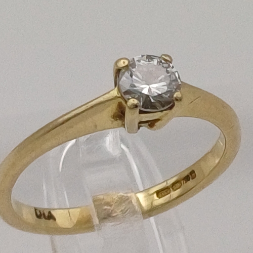 10 - A Solitaire Diamond Ring
- diamond 0.25ct
- weight 2.26g
- size I
- 18ct yellow gold