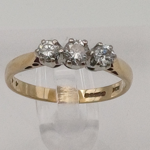 11 - This is a beautiful Three Stone Diamond Ring.  The stones are a lovely size lively and clear.
- diam... 