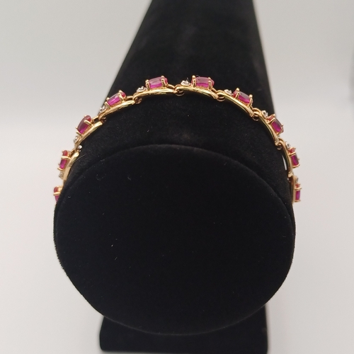 17 - Ruby and Diamond Bracelet
- weight 7.5 g
- 10 ct yellow gold