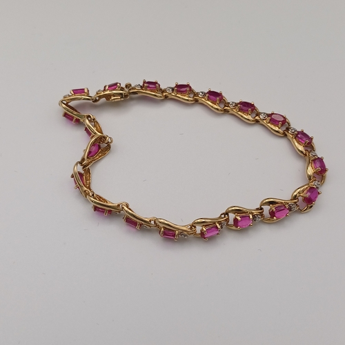 17 - Ruby and Diamond Bracelet
- weight 7.5 g
- 10 ct yellow gold