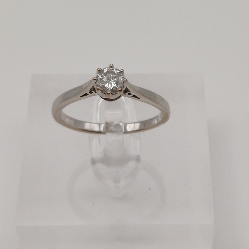 19 - A Diamond Solitaire Ring
- 18ct white gold
- 33 point
- size P
- weight 2.97g