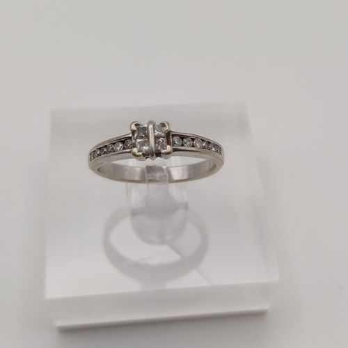 22 - Diamond Cluster Ring
- 9ct white gold
- 50 points
- weight 2.5 g
- size K / L