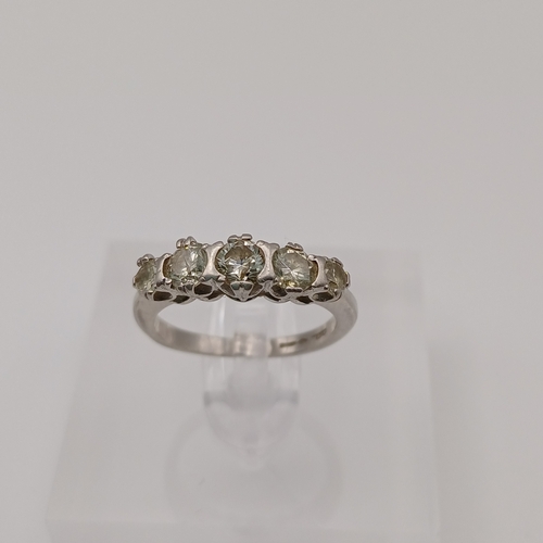 23 - A stunning Five Stone Diamond Ring
- Platinum
- 1.2 ct
- weight 4.3g
- size K