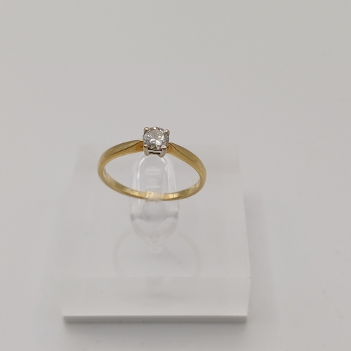 45 - Solitaire Diamond Ring
- 18ct yellow gold
- weight 1.89 g
- diamond 0.25 ct
- Size N