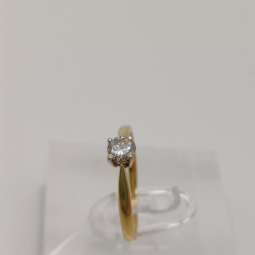 45 - Solitaire Diamond Ring
- 18ct yellow gold
- weight 1.89 g
- diamond 0.25 ct
- Size N