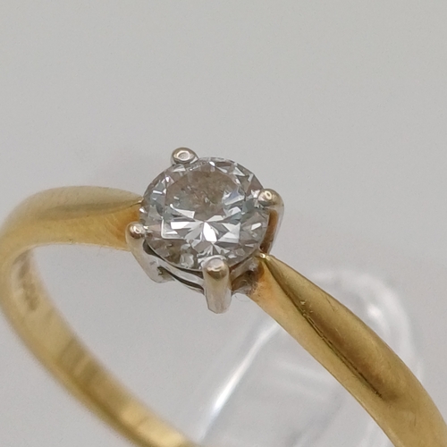 45 - Solitaire Diamond Ring
- 18ct yellow gold
- weight 1.89 g
- diamond 0.25 ct
- Size N