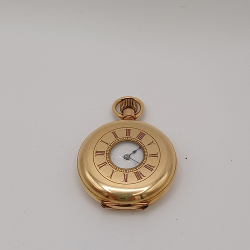 60 - Half Hunter Pocket Watch
- 18ct gold filled