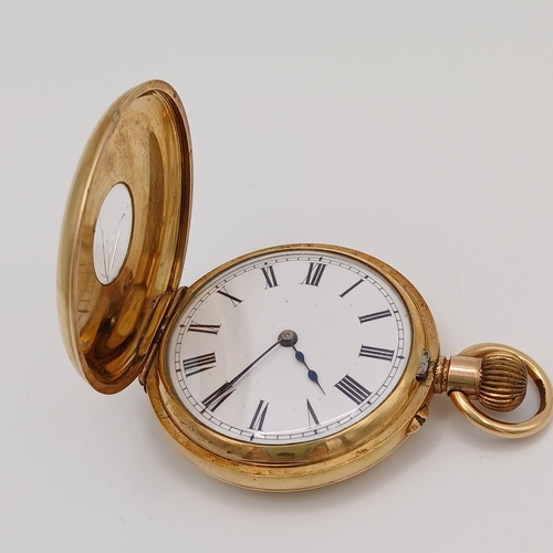 60 - Half Hunter Pocket Watch
- 18ct gold filled