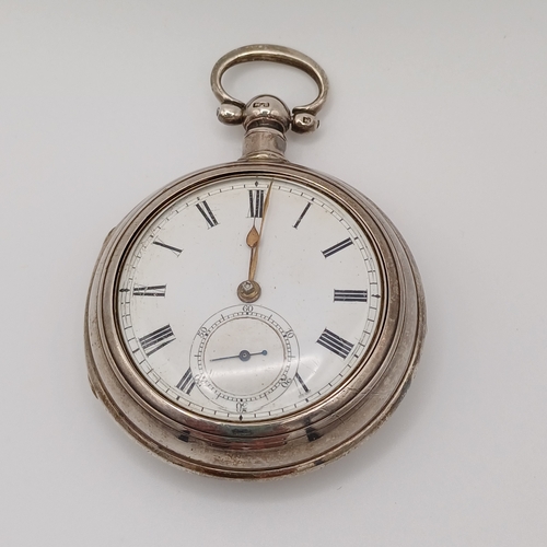 61B - This is a lovely Fusee Movement Pocket Watch in Silver, unfortunately the key is missing.