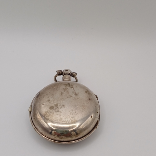 61B - This is a lovely Fusee Movement Pocket Watch in Silver, unfortunately the key is missing.