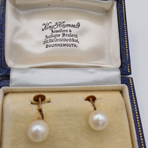 65 - Here we have a a Pearl Necklace and Two Pairs of Earrings.  One pair is for pierced ears and the oth... 