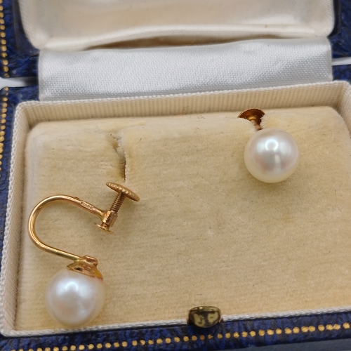 65 - Here we have a a Pearl Necklace and Two Pairs of Earrings.  One pair is for pierced ears and the oth... 