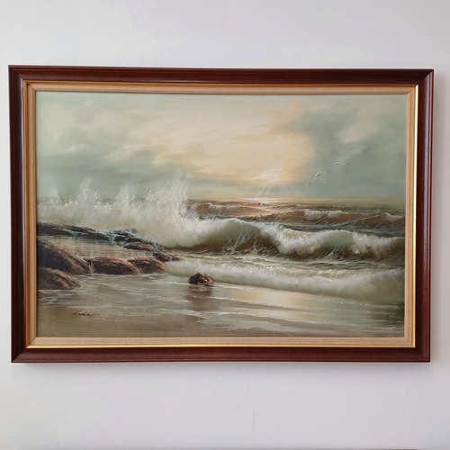 74 - Seascape Oil Painting very striking