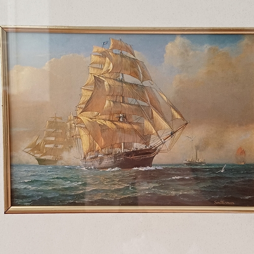 77 - Paintings by Smitheman:
The Cutty Sark in the south China Sea 1872 racing with Thermoplea home and H... 