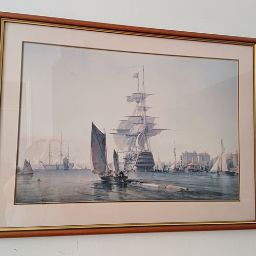 79 - HMS Victory Print in Portsmouth Harbour